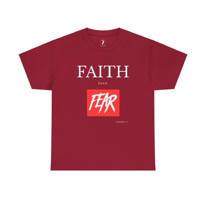 Faith Over Fear Men's Unisex Heavy Cotton Tee
