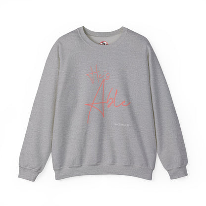 "He's Able" Women's Inspirational Crewneck Sweatshirt