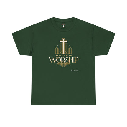 Here I am to Worship Unisex Heavy Cotton Tee