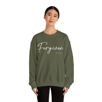 "Forgiven" Inspirational Pullover Crewneck Sweatshirt