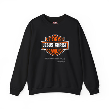 "Jesus Christ Lord and Savior" Motivational Crewneck Sweatshirt