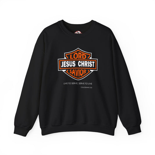 "Jesus Christ Lord and Savior" Motivational Crewneck Sweatshirt