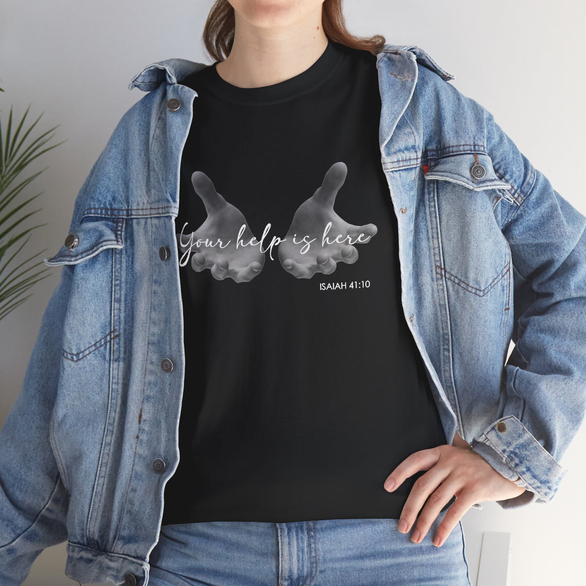 "Your Help Is Here" Women's Crewneck Graphic T-Shirt