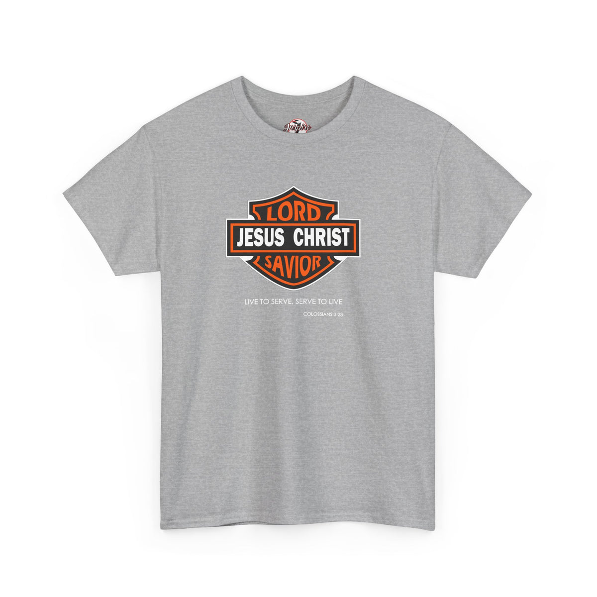 "Jesus Christ Lord and Savior" Motivational Crewneck Graphic T‑Shirt
