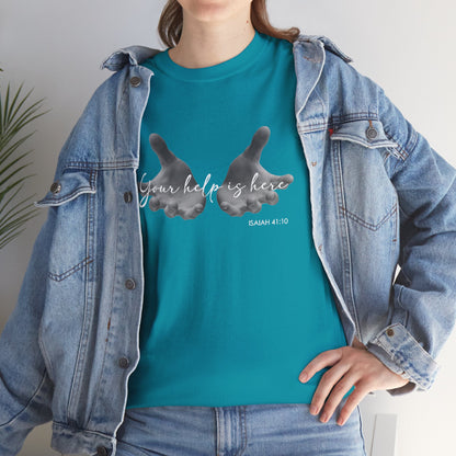 "Your Help Is Here" Women's Crewneck Graphic T-Shirt