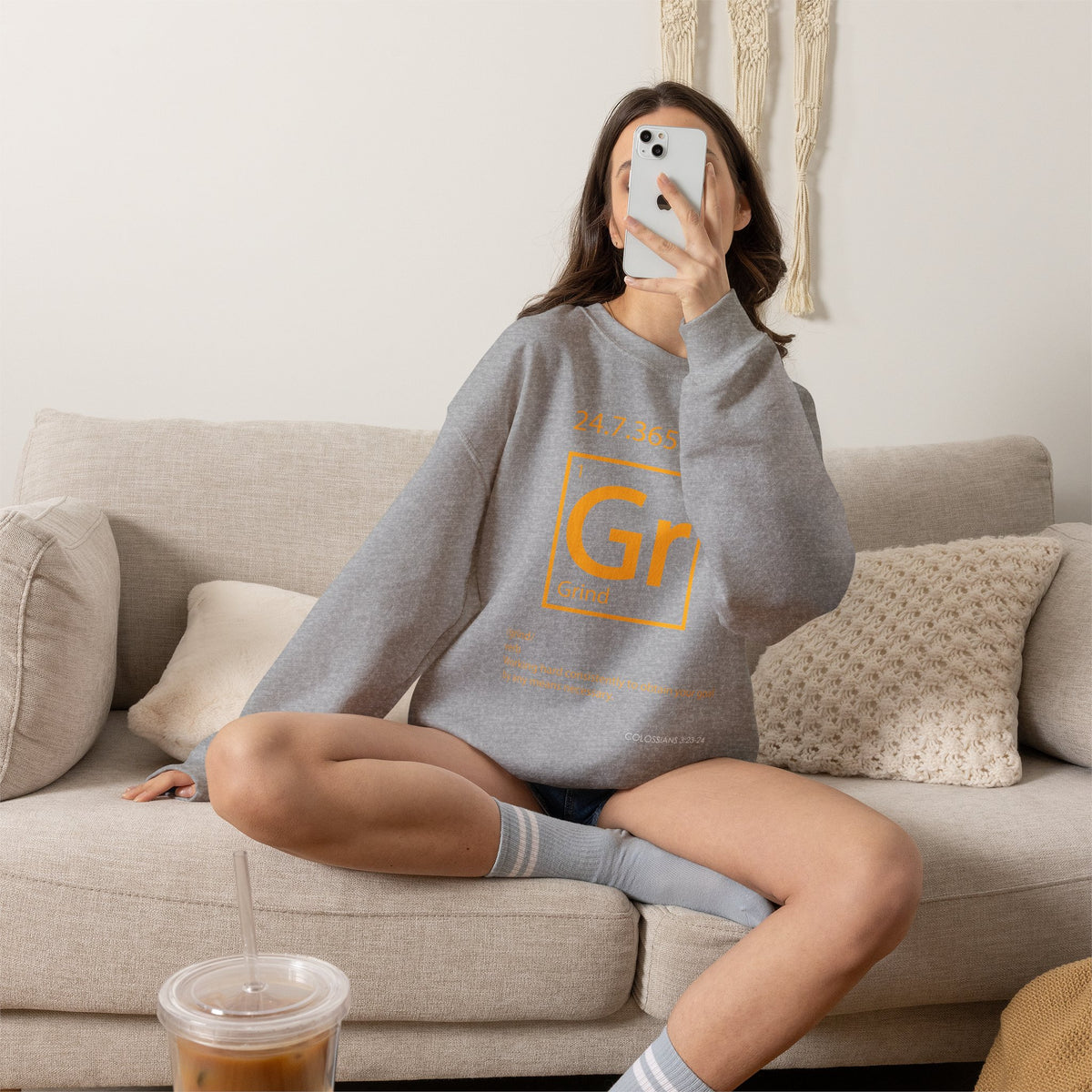 Grind 24/7/365 Motivational Element Crewneck Sweatshirt