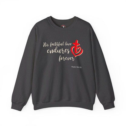 His Faithful Love Unisex Heavy Blend™ Crewneck Sweatshirt