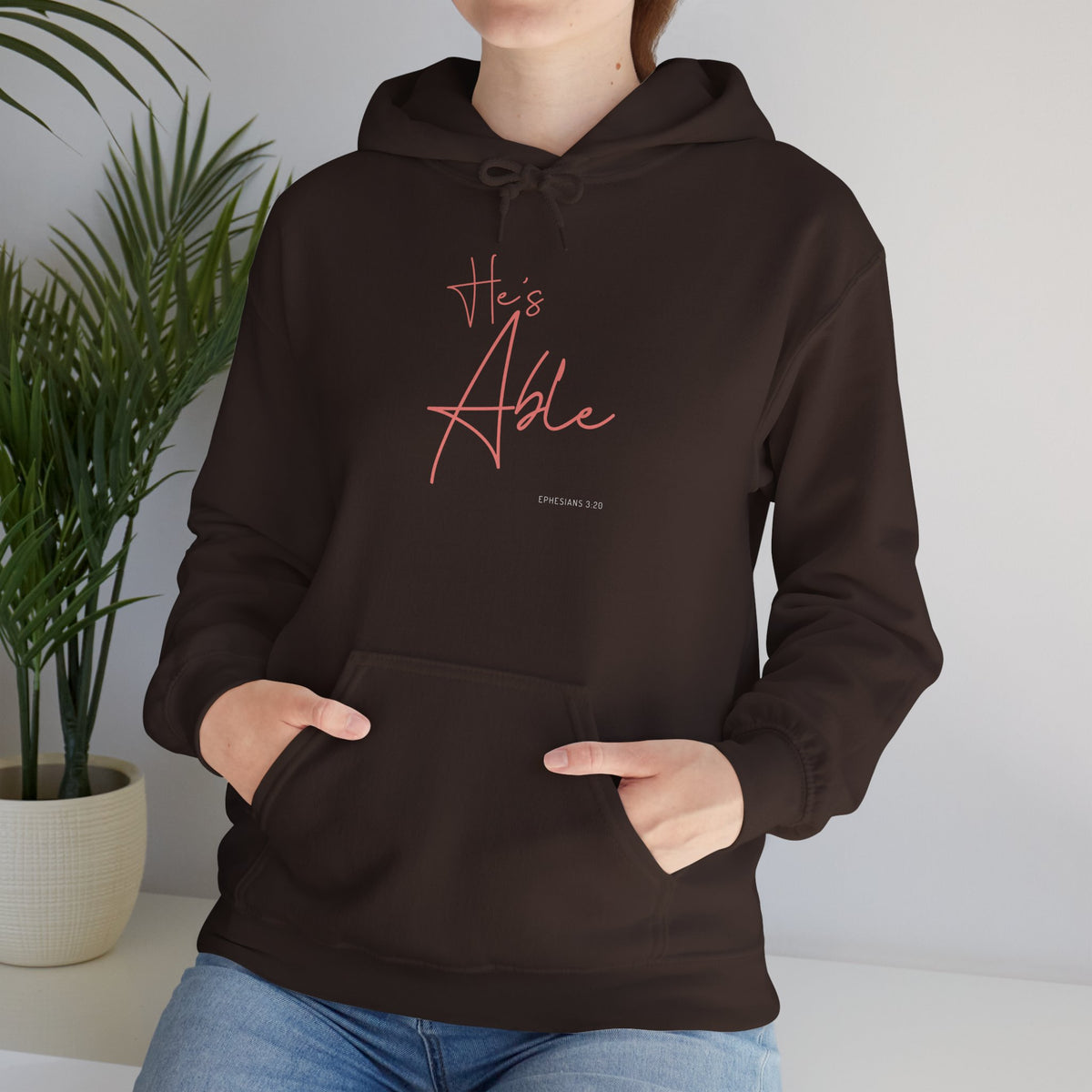 "He’s Able" Faith-Inspired Women's Pullover Hoodie