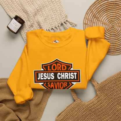 "Jesus Christ Lord and Savior" Motivational Crewneck Sweatshirt