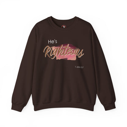 He's Righteous Unisex Heavy Blend™ Crewneck Sweatshirt