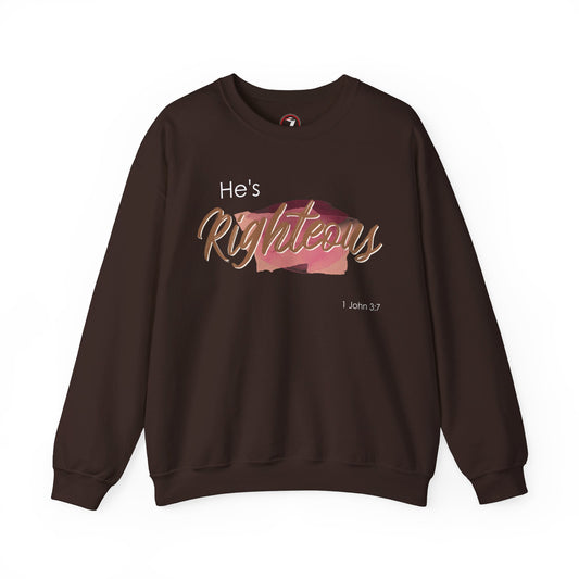 He's Righteous Unisex Heavy Blend™ Crewneck Sweatshirt
