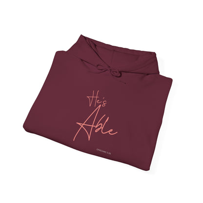 "He’s Able" Faith-Inspired Women's Pullover Hoodie