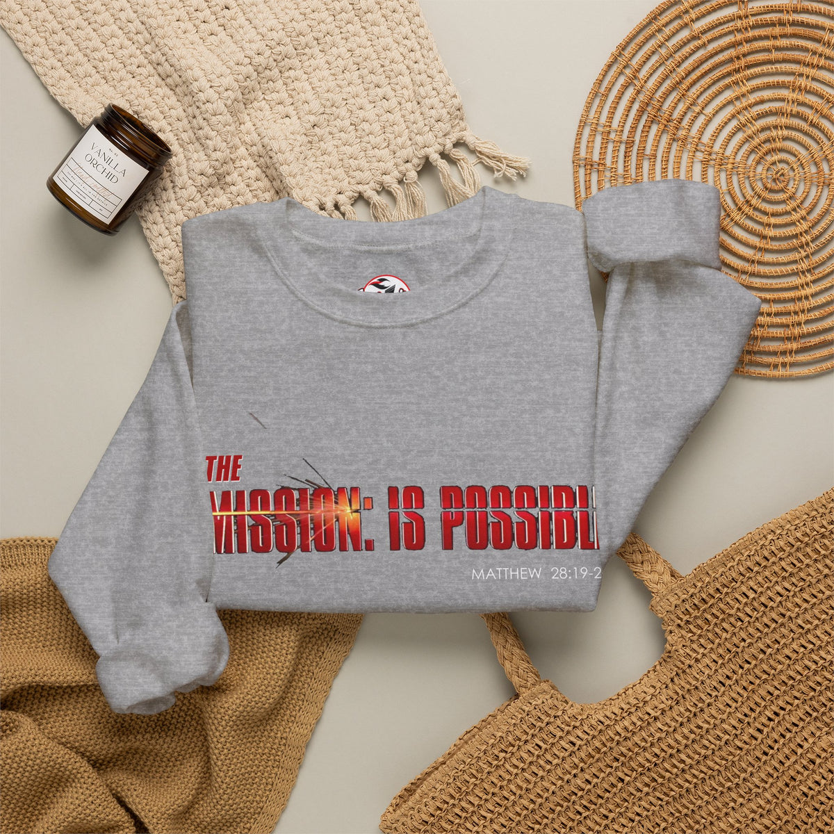 "The Mission is Possible" Motivational Crewneck Sweatshirt