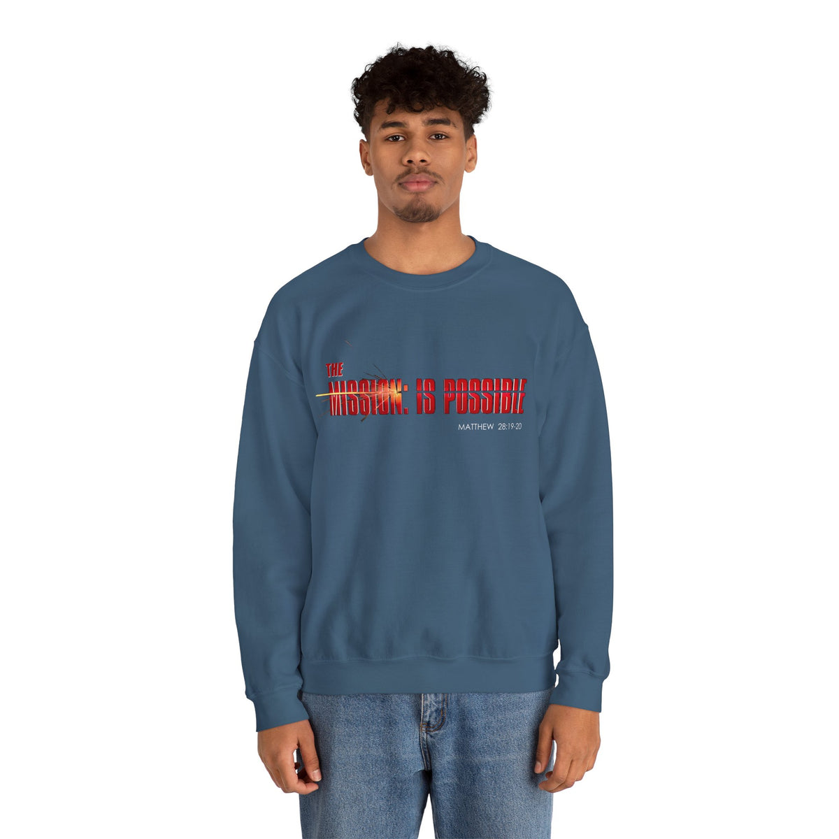 "The Mission is Possible" Motivational Crewneck Sweatshirt