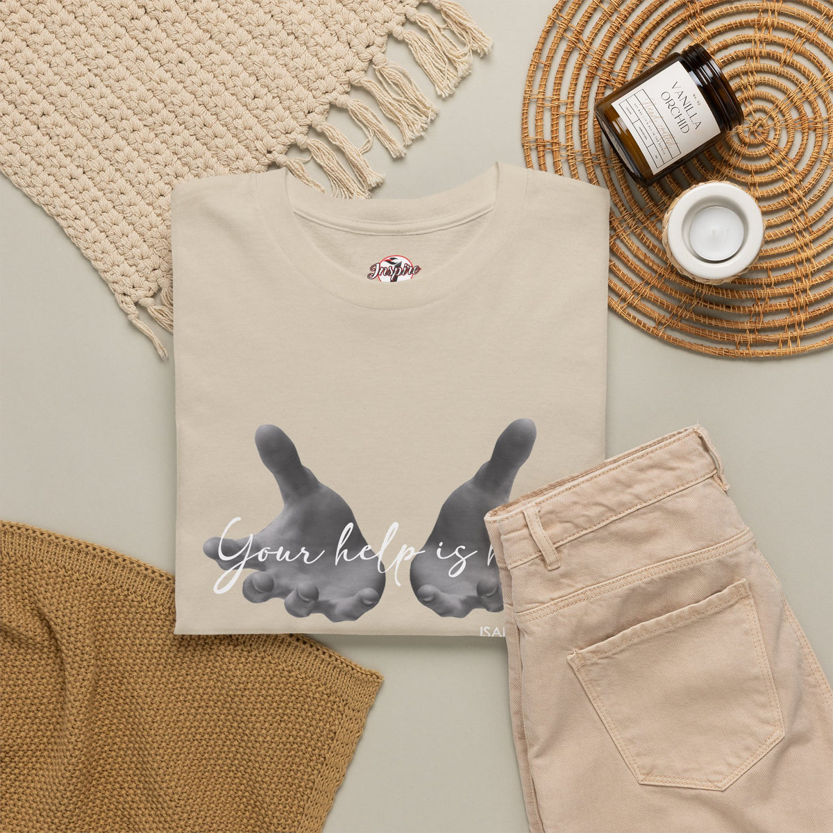 "Your Help Is Here" Women's Crewneck Graphic T-Shirt