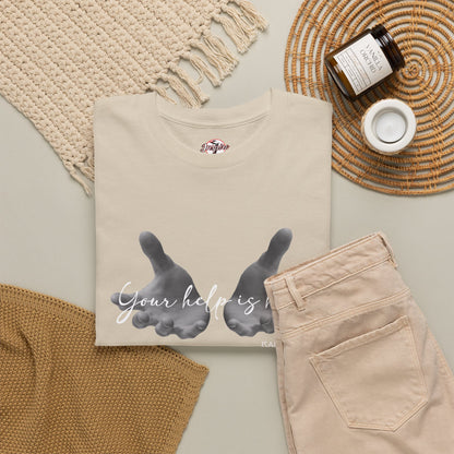 "Your Help Is Here" Women's Crewneck Graphic T-Shirt