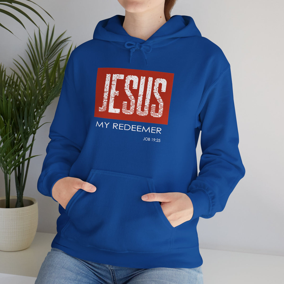 "Jesus My Redeemer" Inspirational Pullover Hoodie