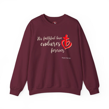 His Faithful Love Unisex Heavy Blend™ Crewneck Sweatshirt
