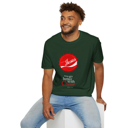 Faith-Inspired Unisex T-Shirt: 'Things Go Better with Christ'