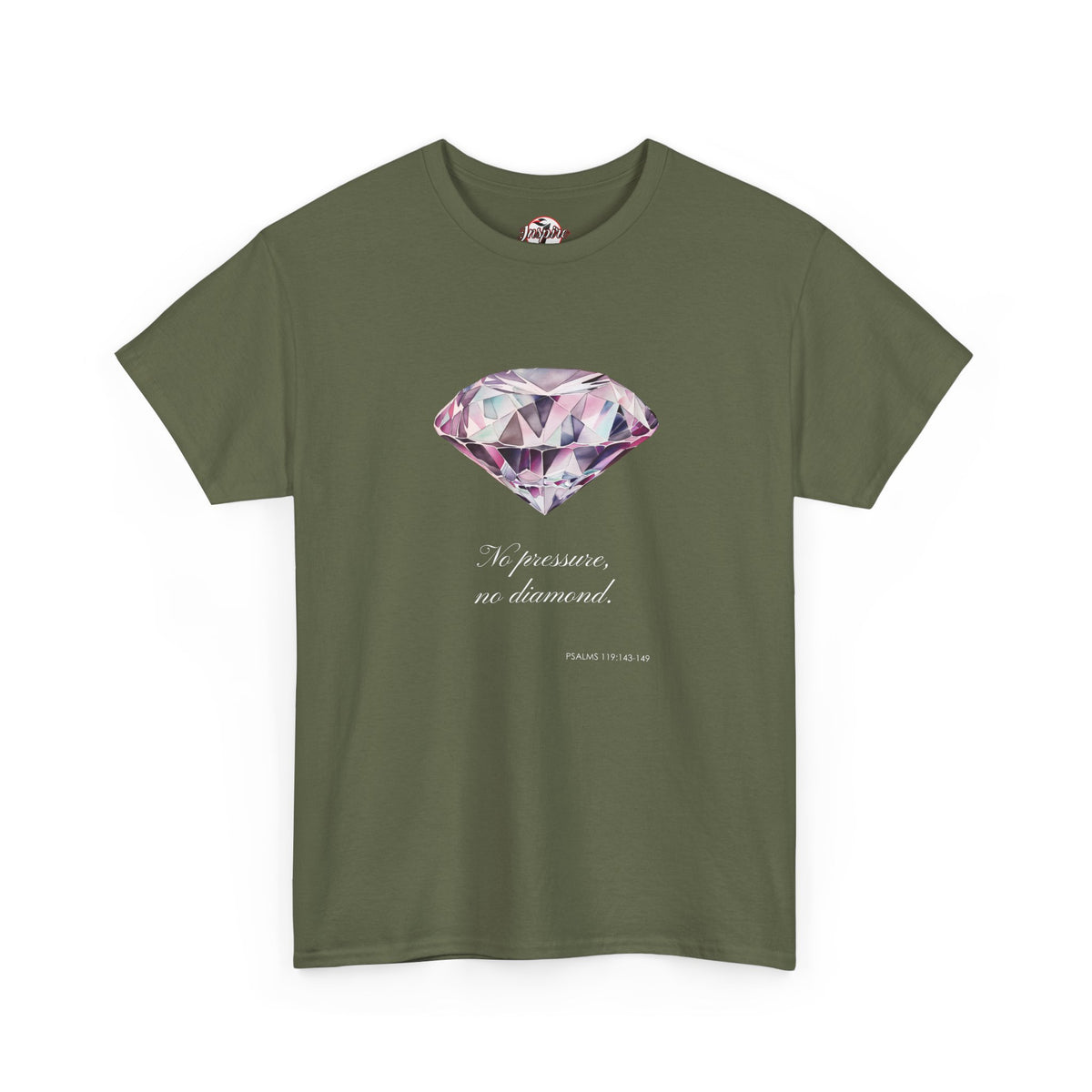 "No Pressure, No Diamond" Women's Inspirational Graphic T-Shirt