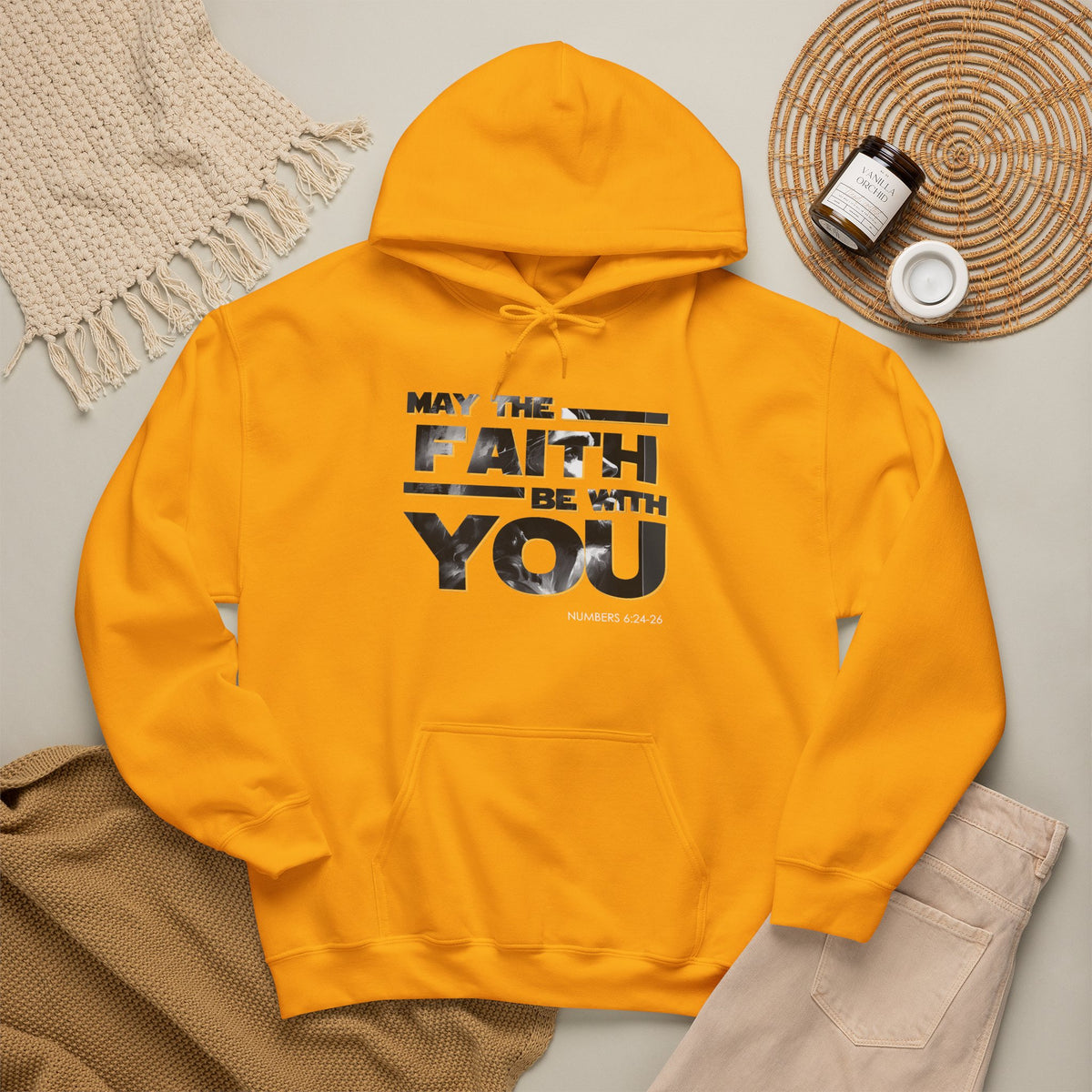 "May the Faith Be With You" Inspirational Pullover Hoodie