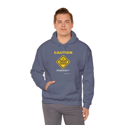 "Caution Salvation Under Construction" Graphic Pullover Hoodie