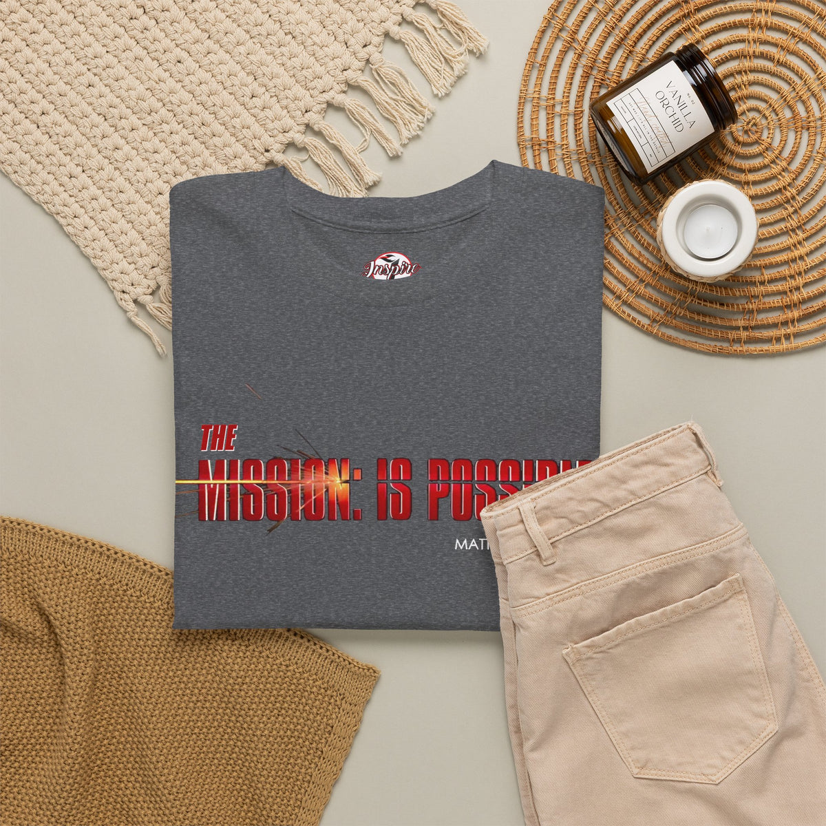 The Mission is Possible Motivational Unisex Graphic T-Shirt