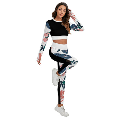 Inspire Wear All-Over Print Women's Sport Set With Backless Top And Leggings