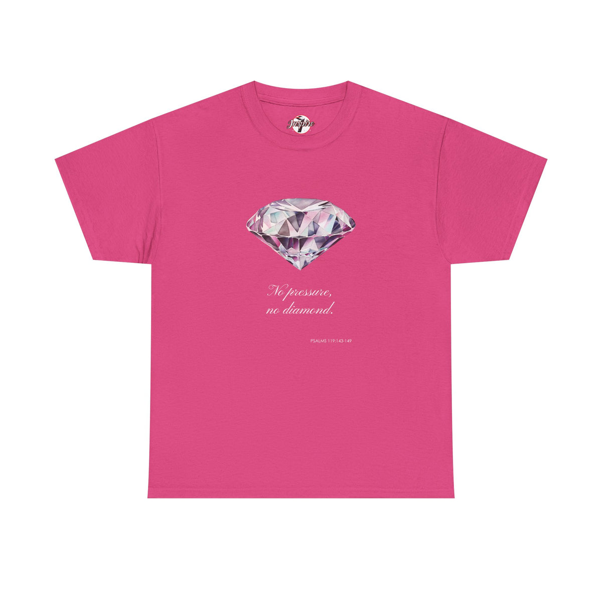 "No Pressure, No Diamond" Women's Inspirational Graphic T-Shirt