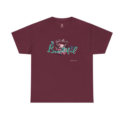 God Calls Me Beautiful Unisex Heavy Cotton Tee