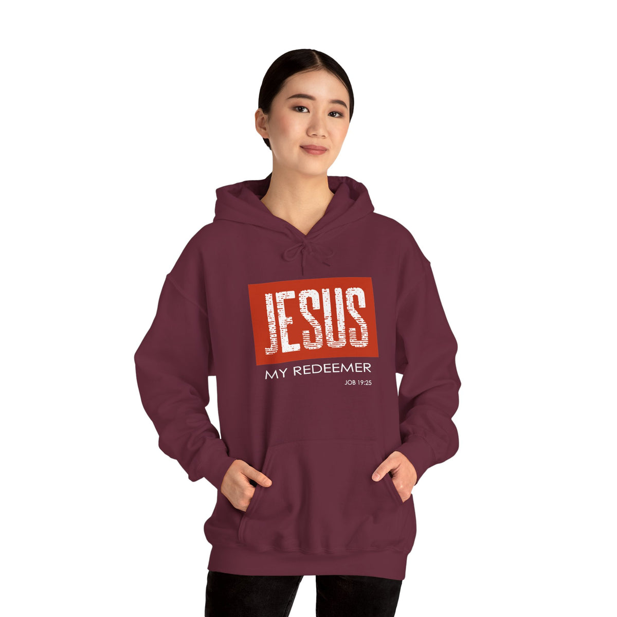 "Jesus My Redeemer" Inspirational Pullover Hoodie
