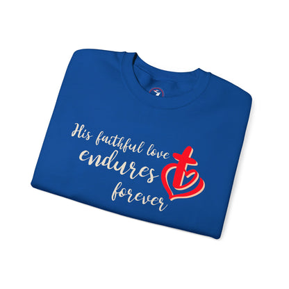 His Faithful Love Unisex Heavy Blend™ Crewneck Sweatshirt