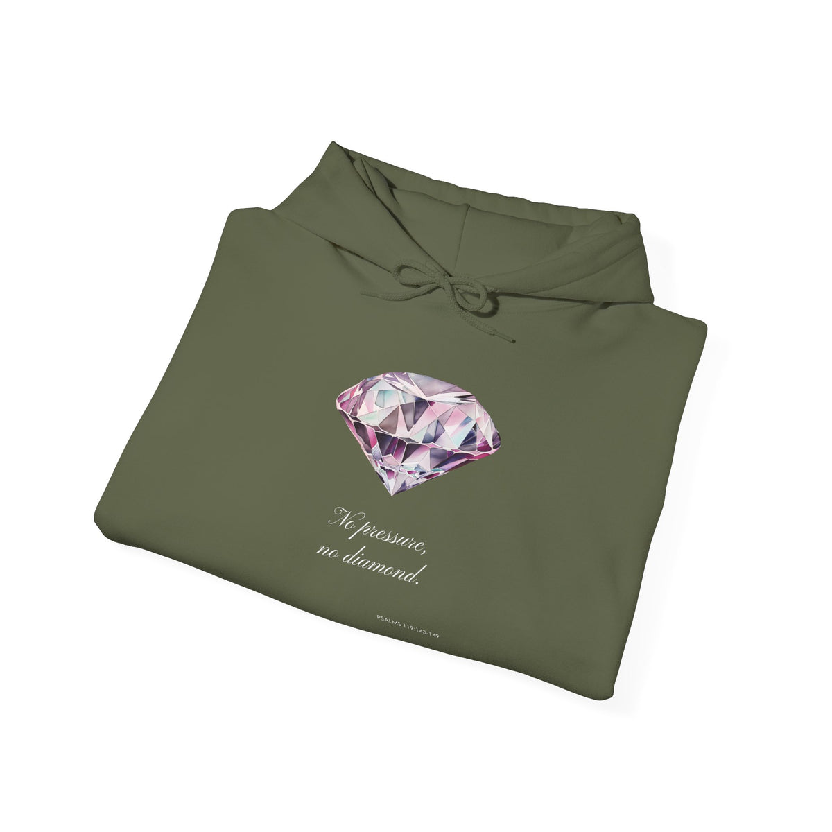 "No Pressure, no Diamond" Women's Heavy Blend™ Hooded Sweatshirt