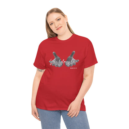 "Your Help Is Here" Women's Crewneck Graphic T-Shirt