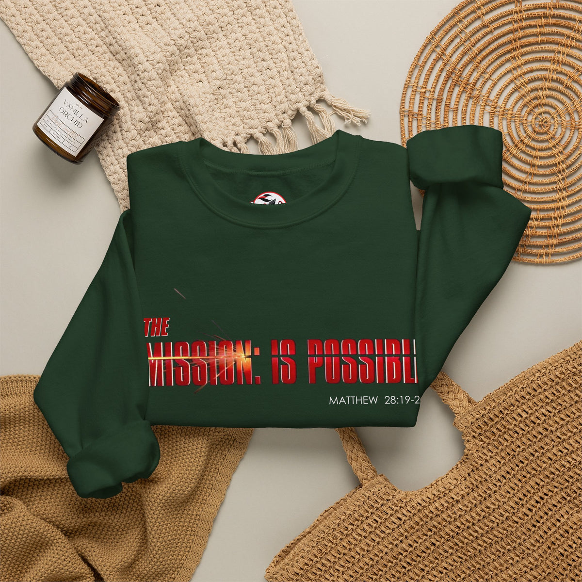 "The Mission is Possible" Motivational Crewneck Sweatshirt