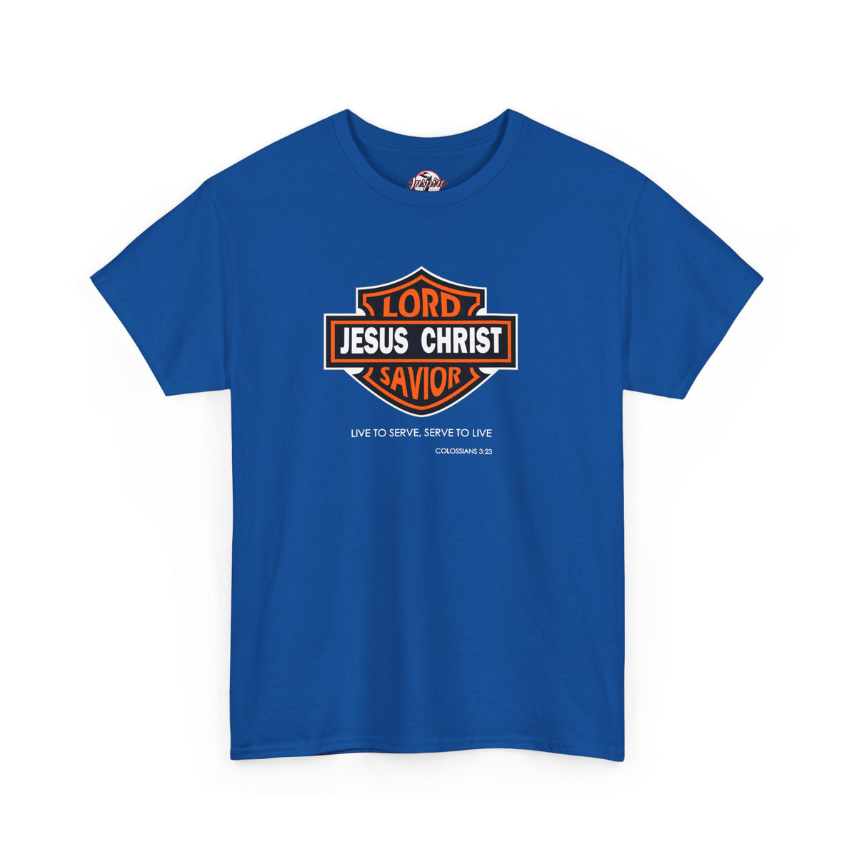 "Jesus Christ Lord and Savior" Motivational Crewneck Graphic T‑Shirt