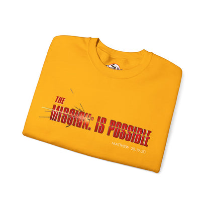 "The Mission is Possible" Motivational Crewneck Sweatshirt