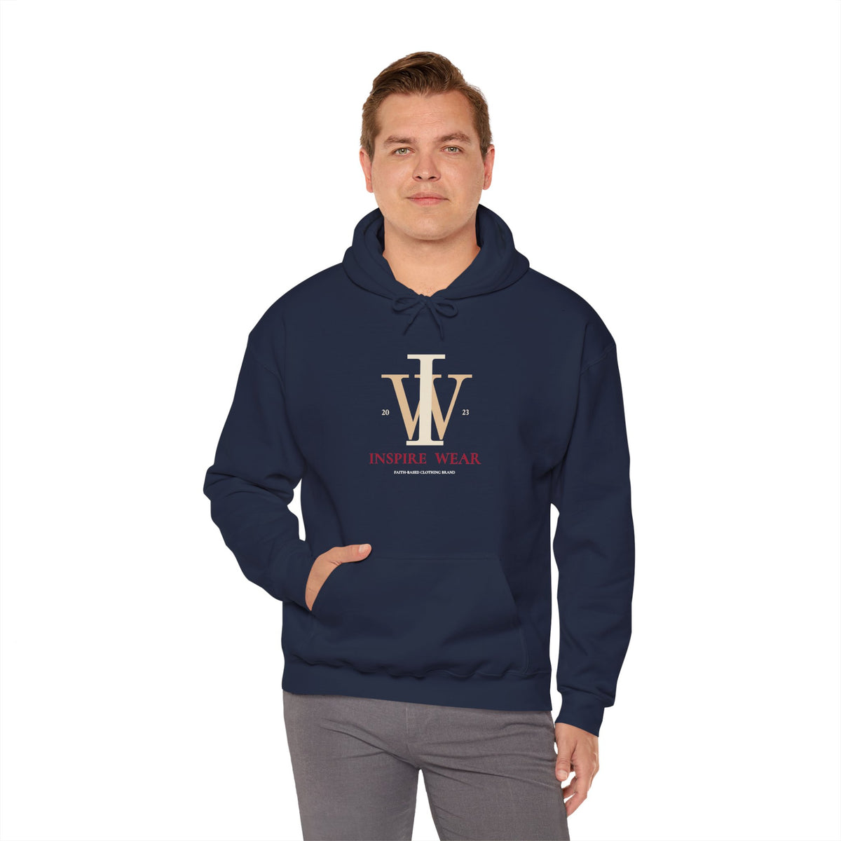 Inspire Wear IW Monogram Logo Pullover Hoodie