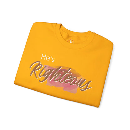 He's Righteous Unisex Heavy Blend™ Crewneck Sweatshirt