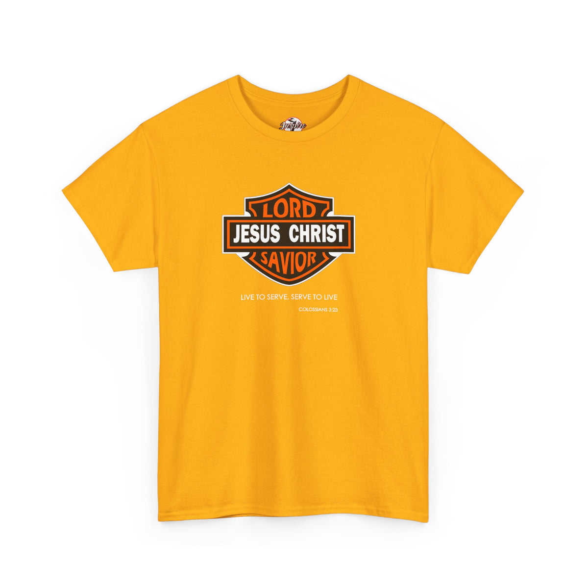 "Jesus Christ Lord and Savior" Motivational Crewneck Graphic T‑Shirt
