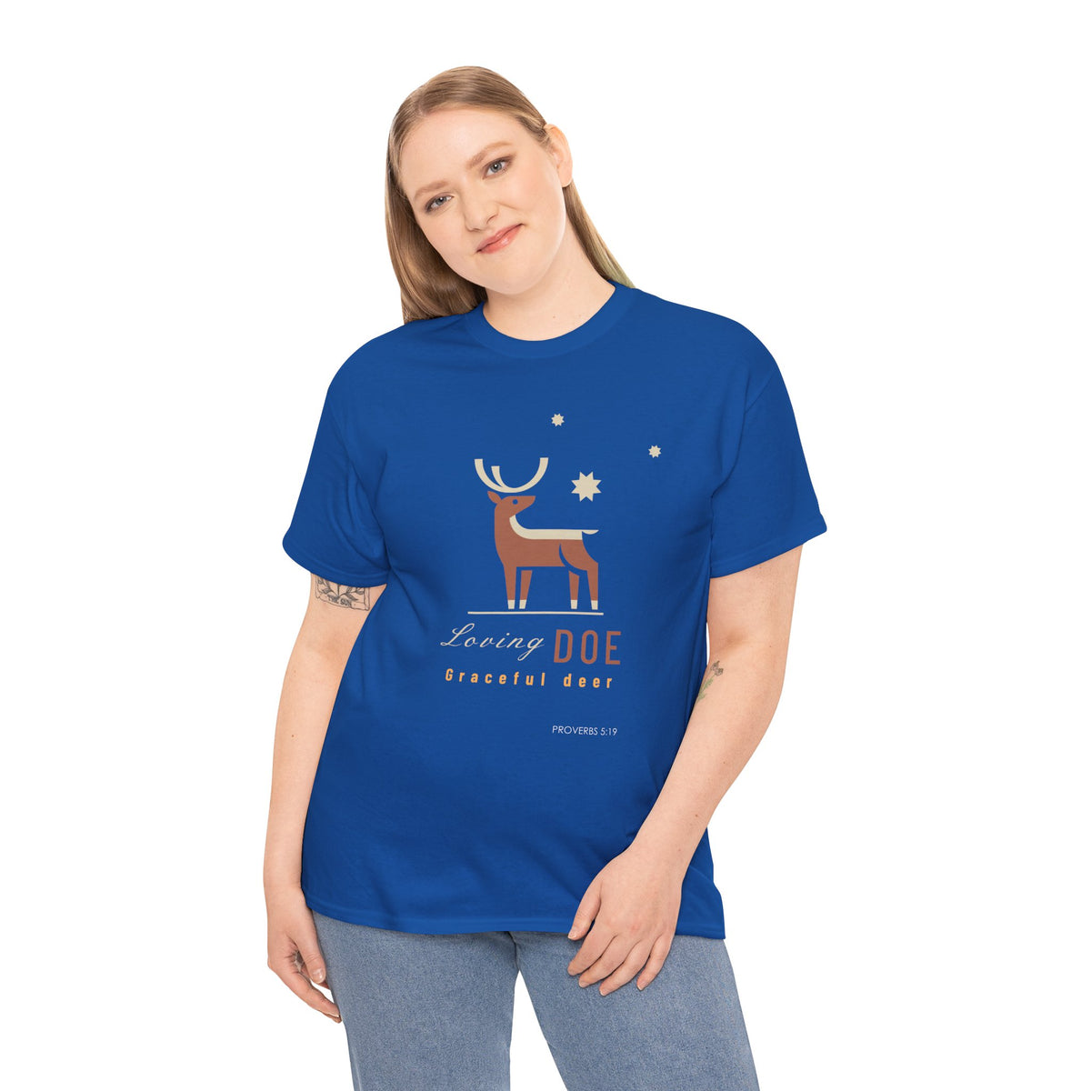 "Loving Doe Graceful Deer" Women's Inspirational Graphic T-Shirt