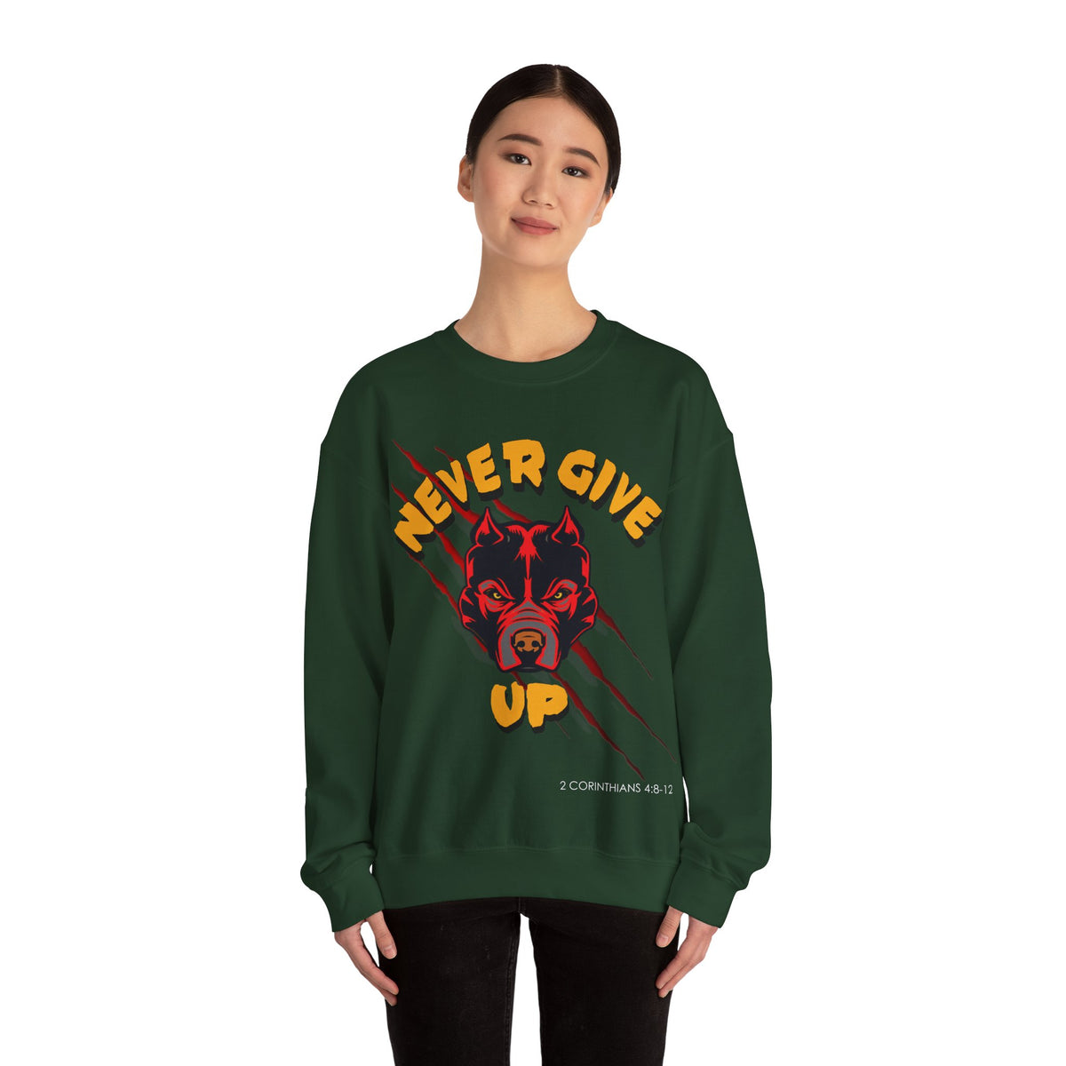 "Never Give Up" Crewneck Sweatshirt