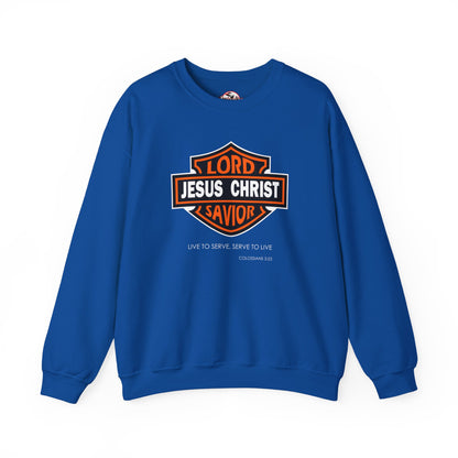 "Jesus Christ Lord and Savior" Motivational Crewneck Sweatshirt