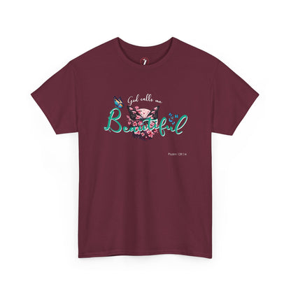 God Calls Me Beautiful Unisex Heavy Cotton Tee