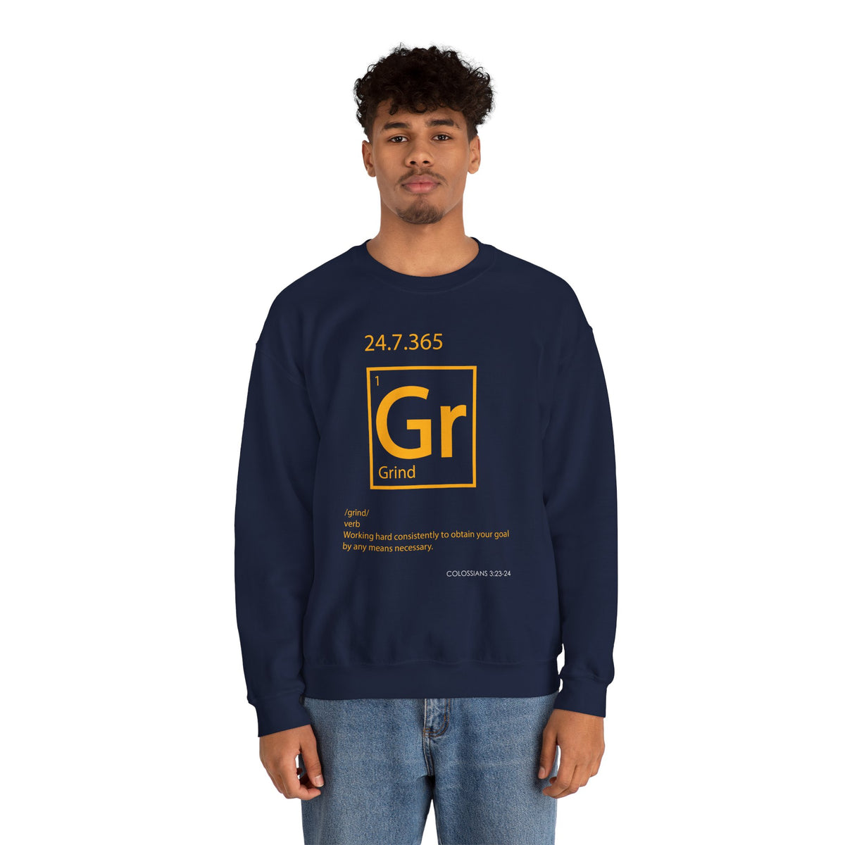 Grind 24/7/365 Motivational Element Crewneck Sweatshirt