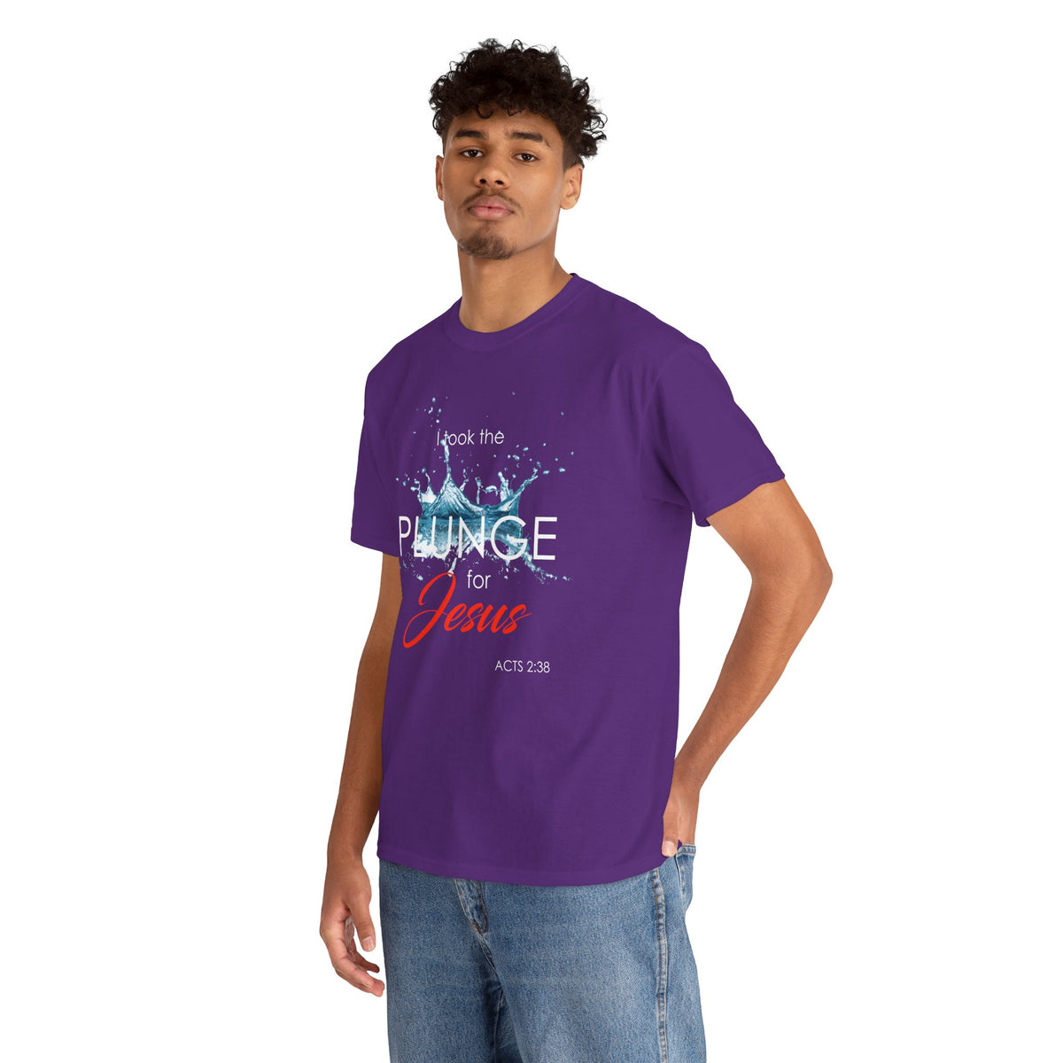Plunge for Jesus Unisex Heavy Cotton Tee - Faith-Inspired Graphic Shirt