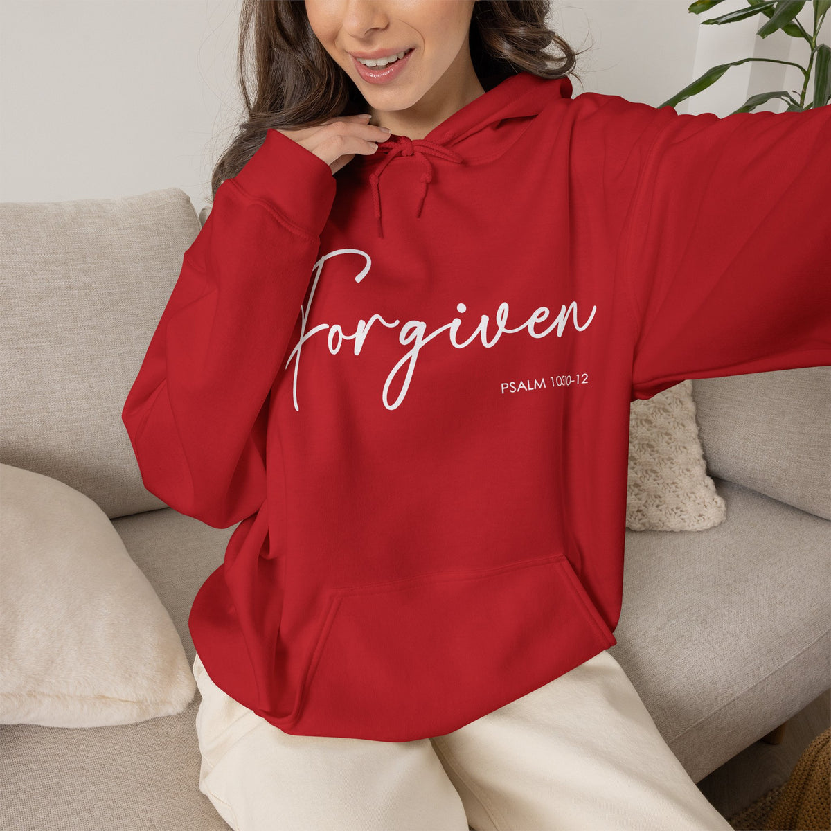 "Forgiven" Inspirational Pullover Hoodie