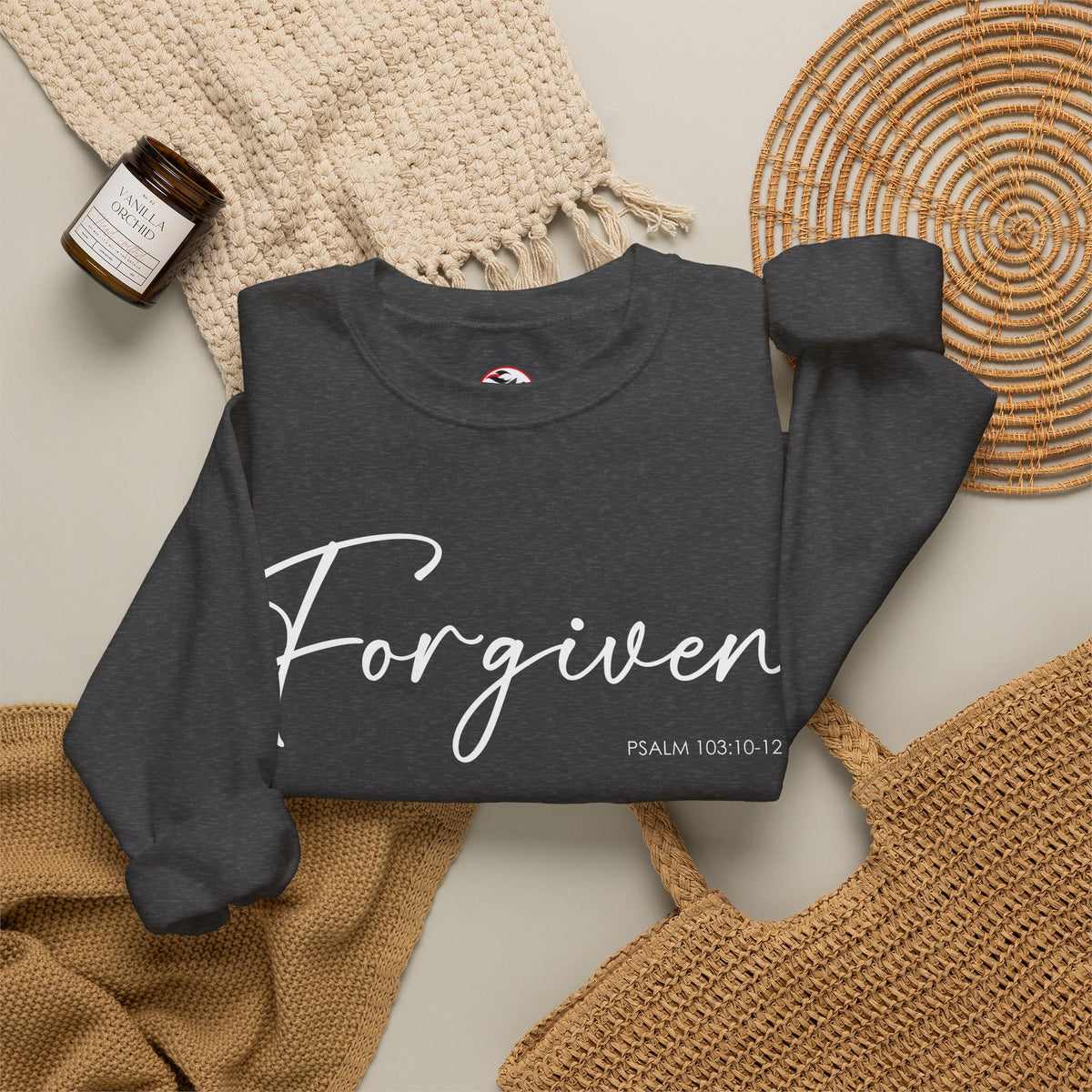 "Forgiven" Inspirational Pullover Crewneck Sweatshirt