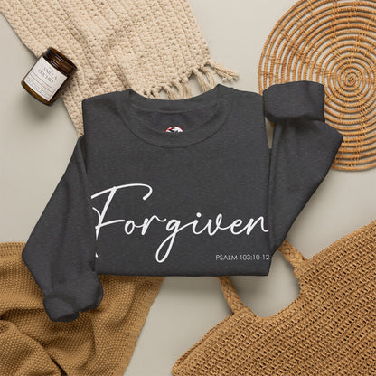 "Forgiven" Inspirational Pullover Crewneck Sweatshirt