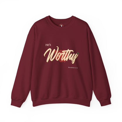 He's Worthy Unisex Heavy Blend™ Crewneck Sweatshirt